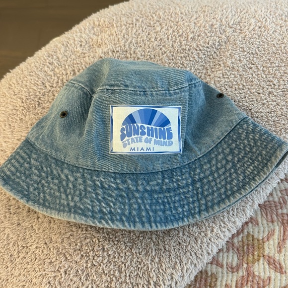 Accessories - Sunshine State of Mind Miami Denim Bucket Hat